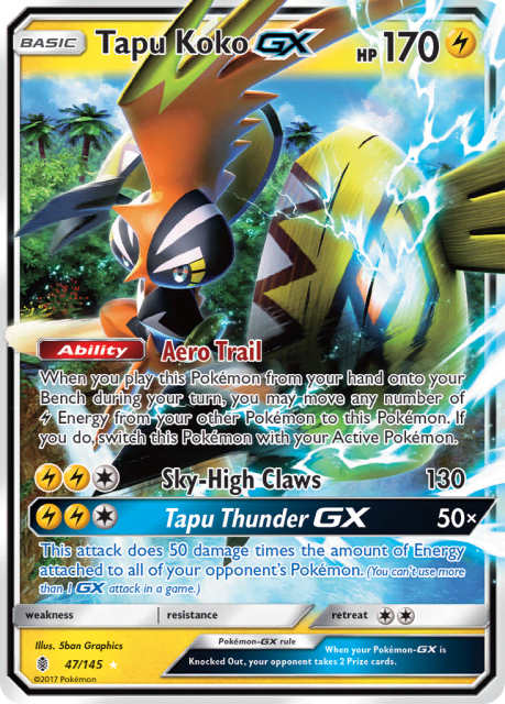 Tapu Koko-GX (Holofoil) (47) — Guardians Rising