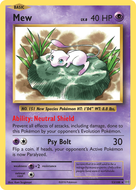 Mew (League1st Place Stamp) (53) — Evolutions