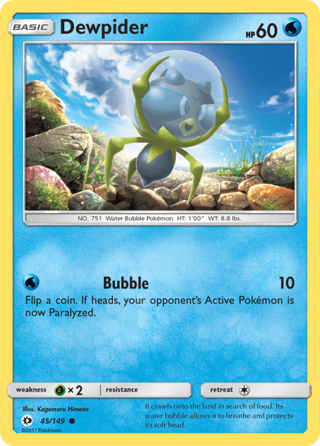 Dewpider (Reverse Holofoil) (45) — Sun & Moon