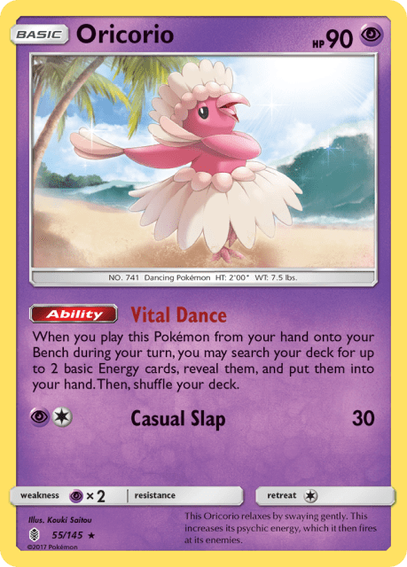 Oricorio (Reverse Holofoil) (55) — Guardians Rising