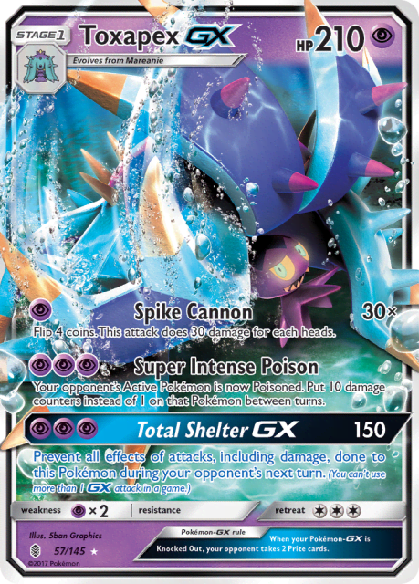 Toxapex-GX (Holofoil) (57) — Guardians Rising
