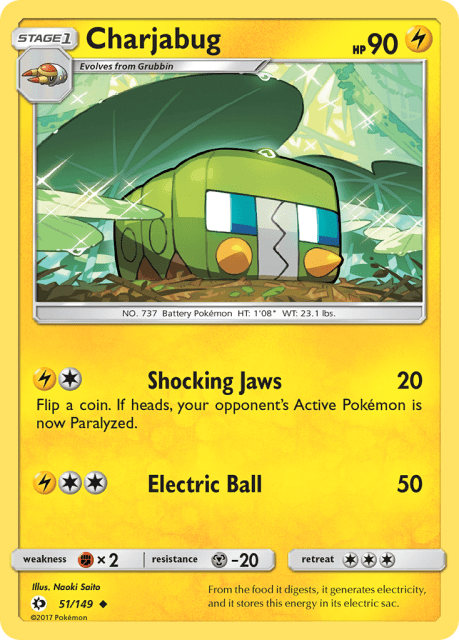 Charjabug (Reverse Holofoil) (51) — Sun & Moon