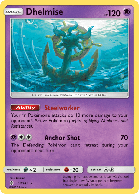 Dhelmise (Reverse Holofoil) (59) — Guardians Rising