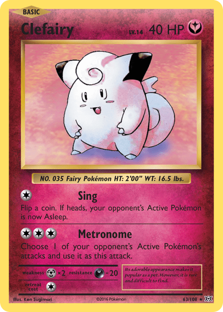 Clefairy (Reverse Holofoil) (63) — Evolutions