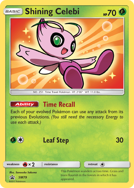 Shining Celebi (Holofoil) (SM79) — SM Black Star Promos