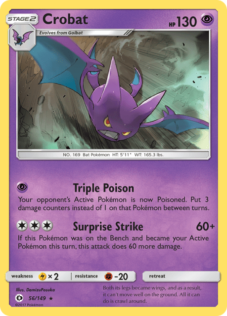 Crobat (Cosmos Holofoil) (56) — Sun & Moon