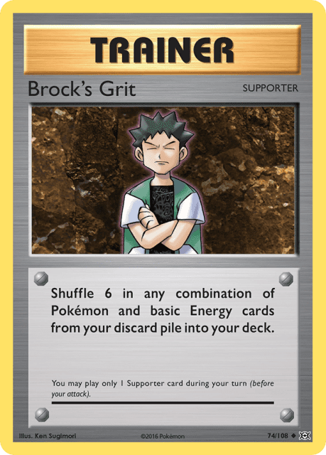 Brock's Grit (Reverse Holofoil) (74) — Evolutions