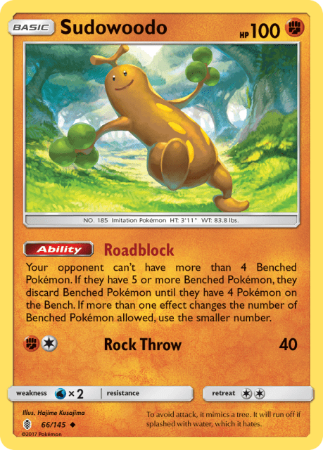 Sudowoodo (Reverse Holofoil) (66) — Guardians Rising