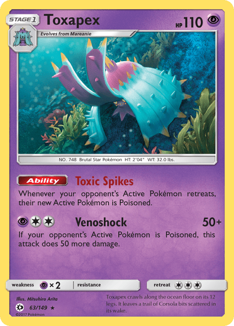 Toxapex (Holofoil) (63) — Sun & Moon