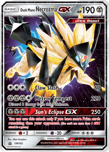 Dusk Mane Necrozma-GX (Holofoil) (SM102) — SM Black Star Promos