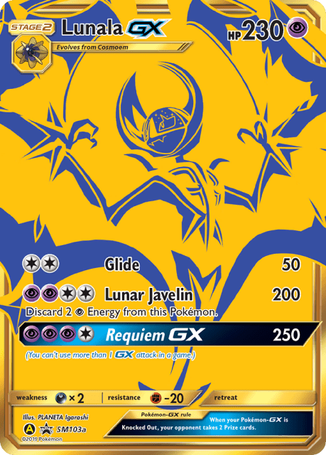 Lunala-GX (Holofoil) (SM103a) — SM Black Star Promos