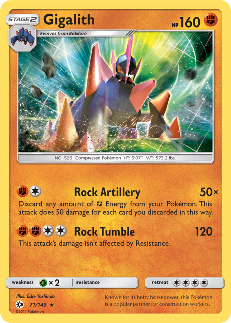 Gigalith (Reverse Holofoil) (71) — Sun & Moon