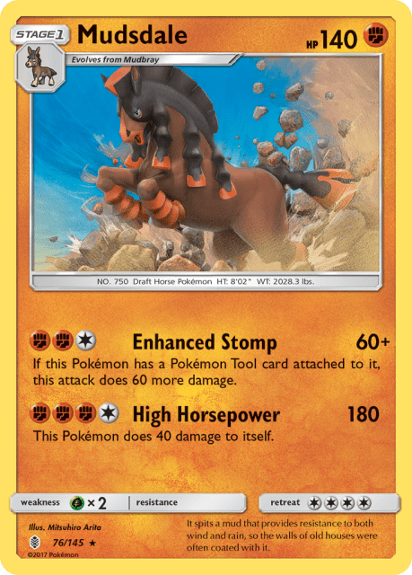 Mudsdale (Reverse Holofoil) (76) — Guardians Rising