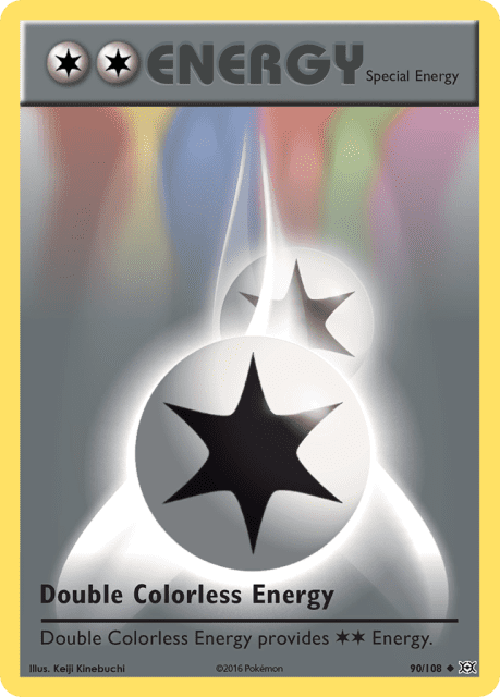 Double Colorless Energy (League Stamp) (90) — Evolutions