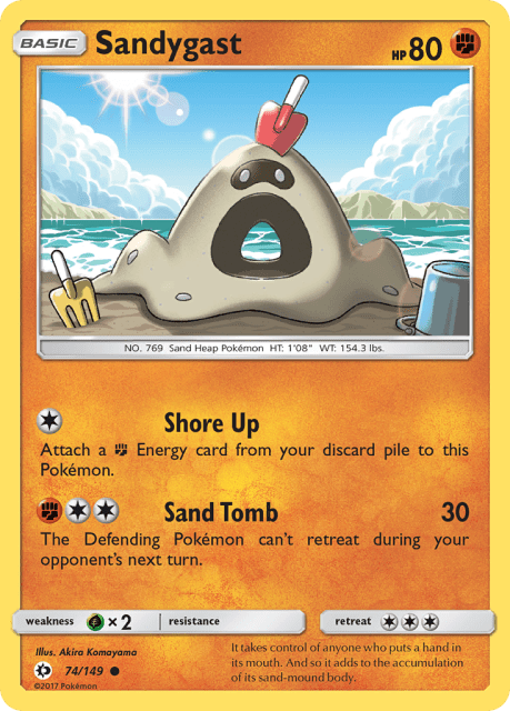 Sandygast (Reverse Holofoil) (74) — Sun & Moon