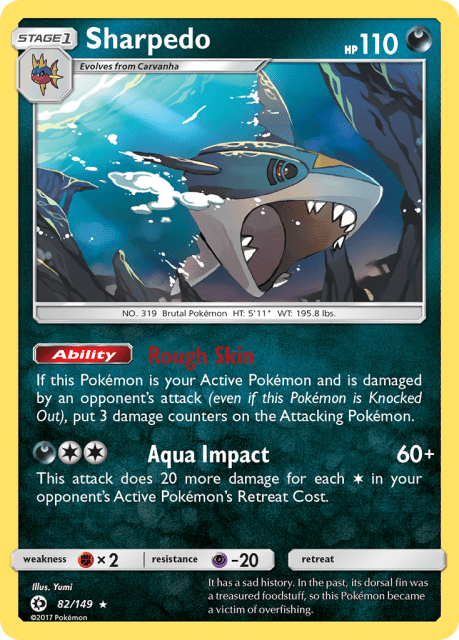 Sharpedo (Holofoil) (82) — Sun & Moon