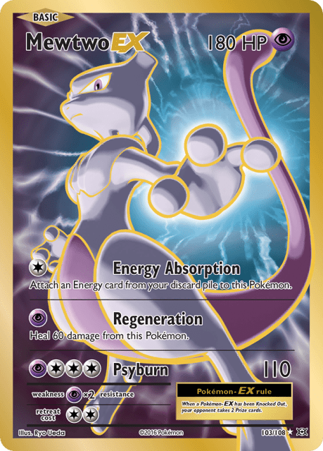 Mewtwo-EX (Holofoil) (103) — Evolutions