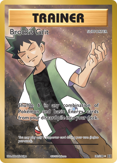 Brock's Grit (Holofoil) (107) — Evolutions