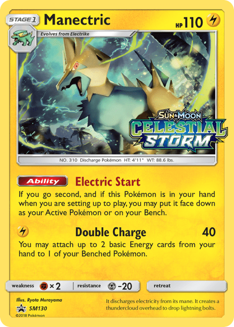 Manectric (Staff Stamp) (SM130) — SM Black Star Promos