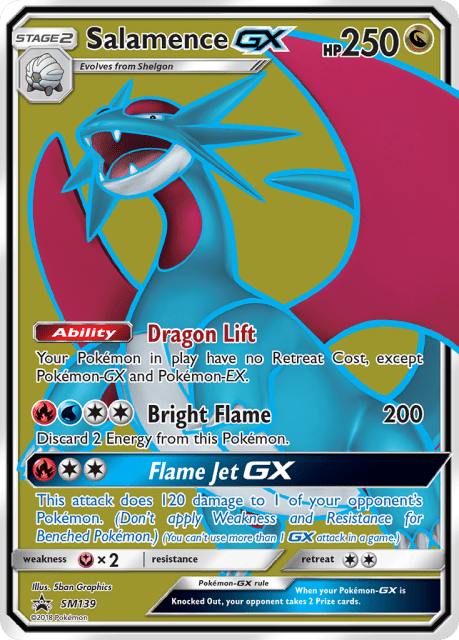 Salamence-GX (Holofoil) (SM139) — SM Black Star Promos