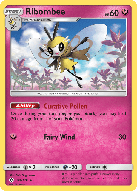 Ribombee (Holofoil) (93) — Sun & Moon