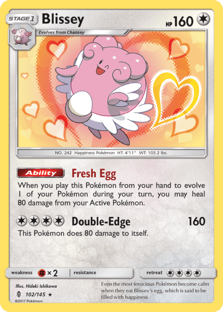 Blissey (Reverse Holofoil) (102) — Guardians Rising