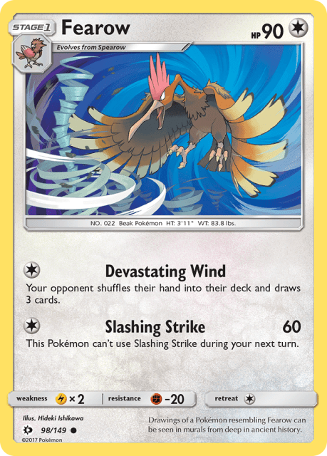 Fearow (Reverse Holofoil) (98) — Sun & Moon