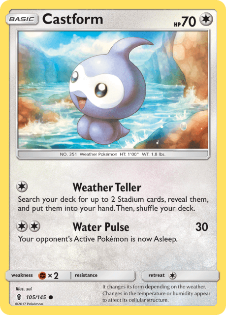 Castform (Reverse Holofoil) (105) — Guardians Rising
