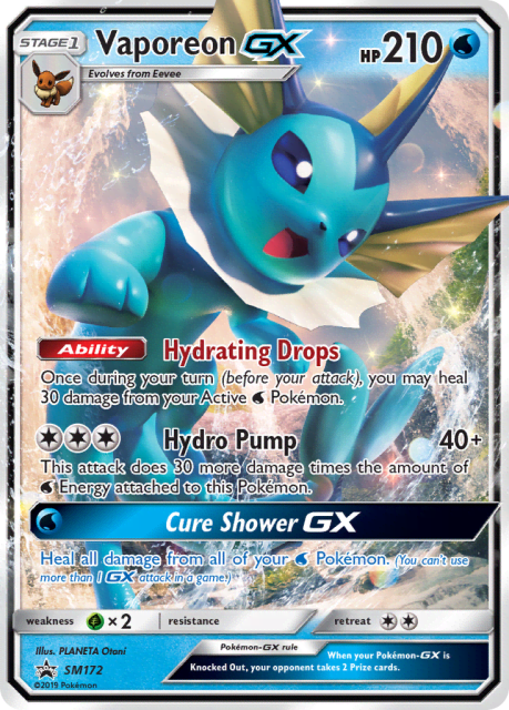 Vaporeon-GX (Jumbo) (SM172) — SM Black Star Promos