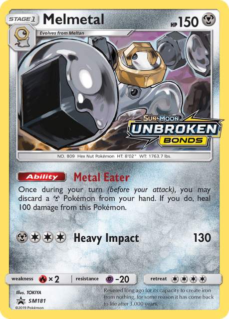 Melmetal (Holofoil) (SM181) — SM Black Star Promos