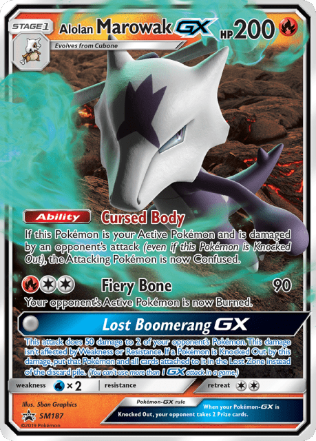 Alolan Marowak-GX (Jumbo) (SM187) — SM Black Star Promos