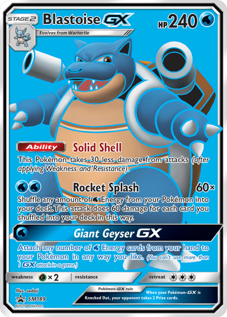 Blastoise-GX (Jumbo) (SM189) — SM Black Star Promos