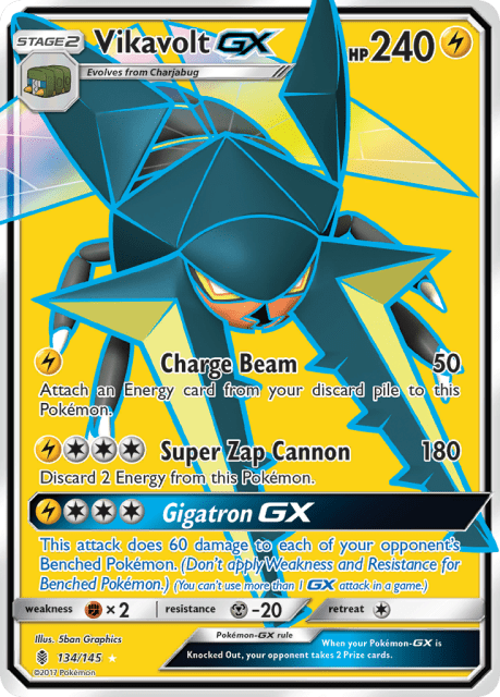 Vikavolt-GX (Holofoil) (134) — Guardians Rising