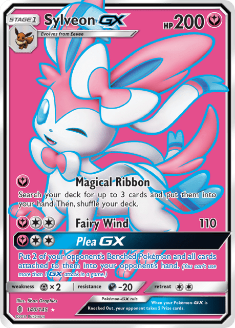 Sylveon-GX (Holofoil) (140) — Guardians Rising