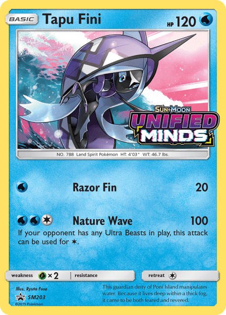 Tapu Fini (Holofoil) (SM203) — SM Black Star Promos