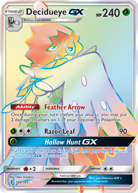 Decidueye-GX (Holofoil) (146) — Guardians Rising