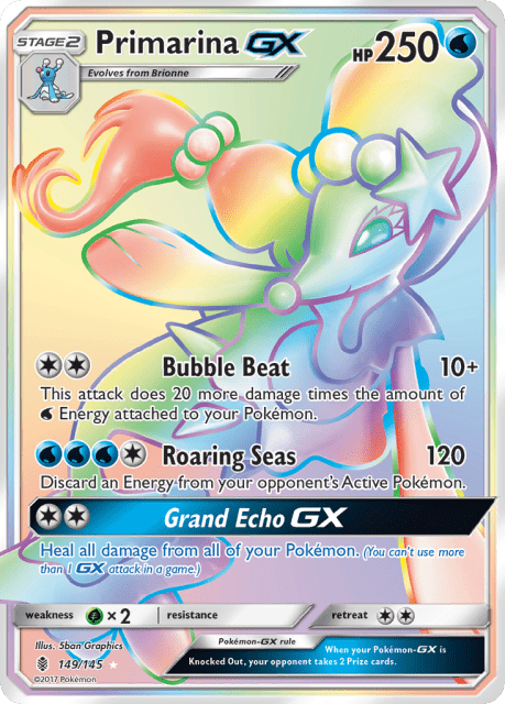 Primarina-GX (Holofoil) (149) — Guardians Rising