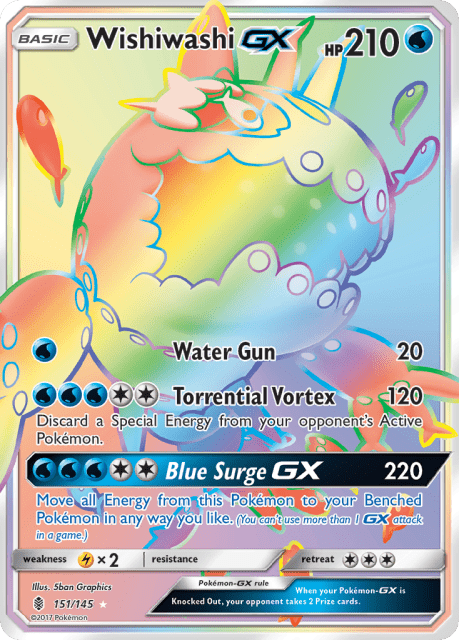 Wishiwashi-GX (Holofoil) (151) — Guardians Rising