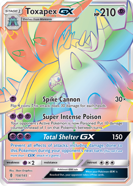Toxapex-GX (Holofoil) (154) — Guardians Rising