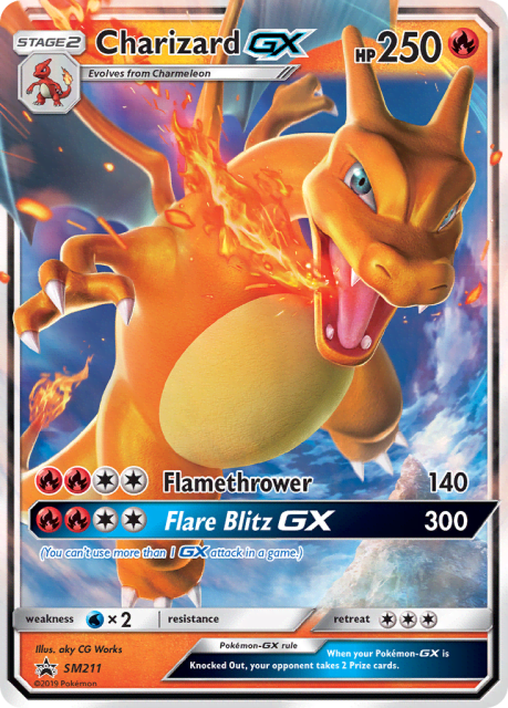 Charizard-GX (Holofoil) (SM211) — SM Black Star Promos