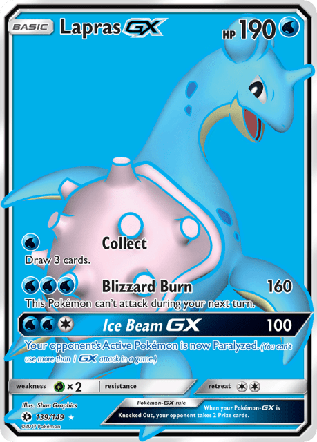 Lapras-GX (Holofoil) (139) — Sun & Moon