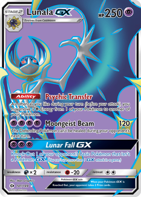 Lunala-GX (Holofoil) (141) — Sun & Moon