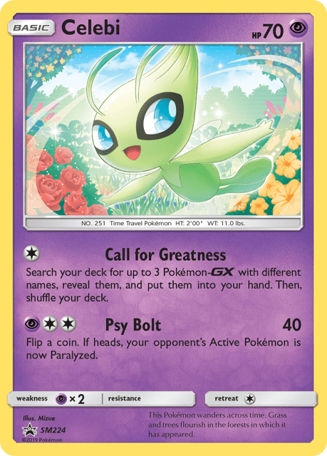 Celebi (Holofoil) (SM224) — SM Black Star Promos