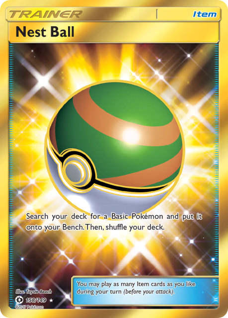 Nest Ball (Holofoil) (158) — Sun & Moon