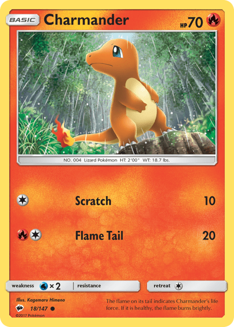 Charmander (Holofoil) (18) — Burning Shadows
