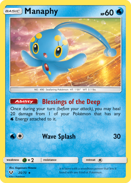 Manaphy (Holofoil) (25) — Shining Legends