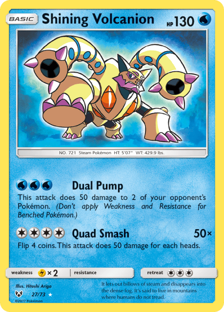 Shining Volcanion (Holofoil) (27) — Shining Legends
