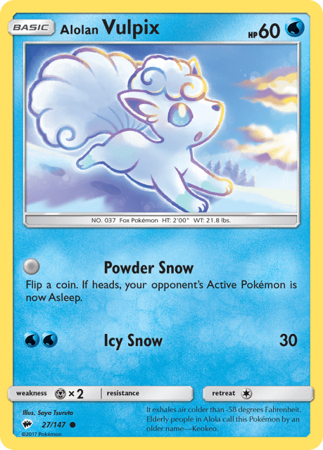Alolan Vulpix (27) — Burning Shadows