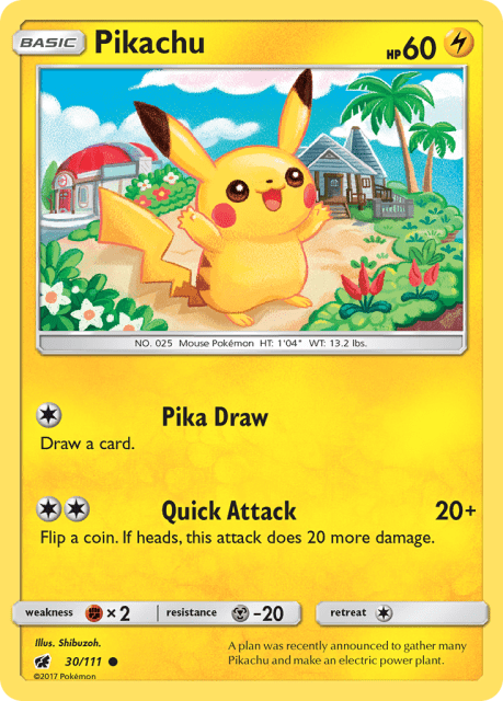 Pikachu (Reverse Holofoil) (30) — Crimson Invasion