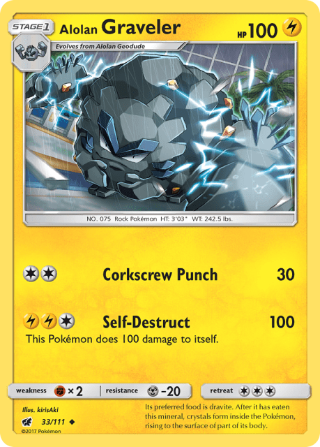 Alolan Graveler (Reverse Holofoil) (33) — Crimson Invasion